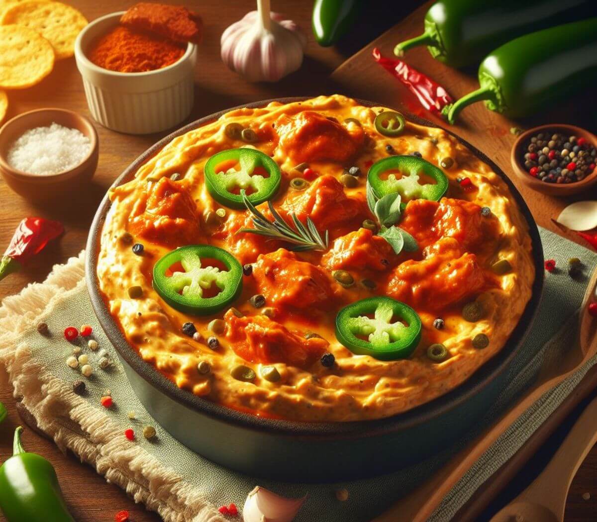 the Spicy Jalapeno Buffalo Chicken Dip